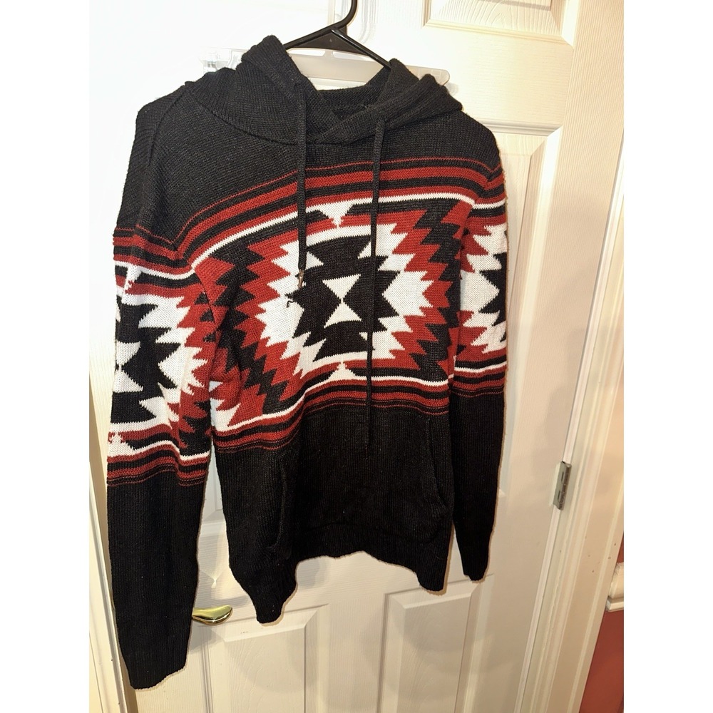 Rue21 Men's Southwestern Black Hoodie Size Small